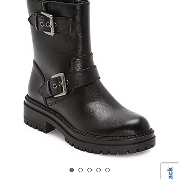 Arizona Jean Co “Tilpa” Women’s Stacked Heel Vegan Leather Moto Combat Boots - Picture 2 of 7